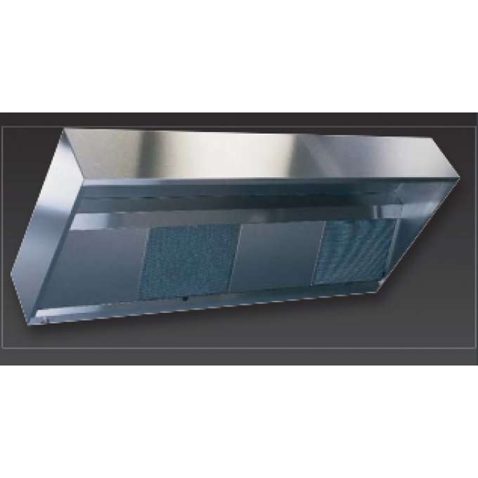 Hotte plate professionnelle statique lg. 3000 mm