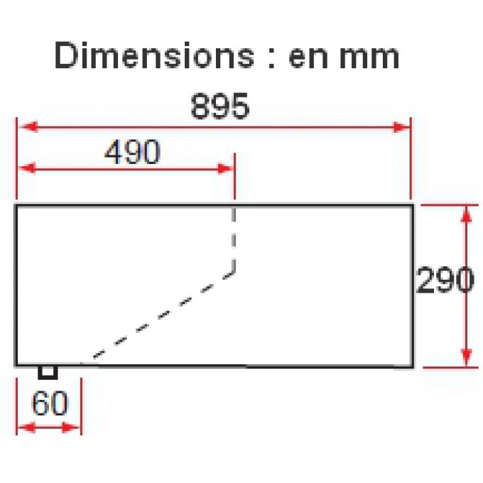 Hotte plate professionnelle statique lg. 3000 mm