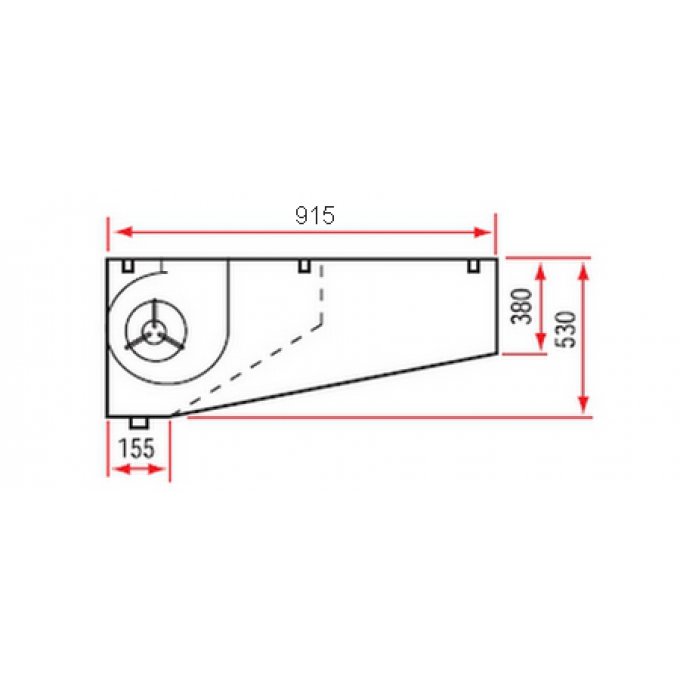 Hotte professionnelle dynamique longueur 1500 mm