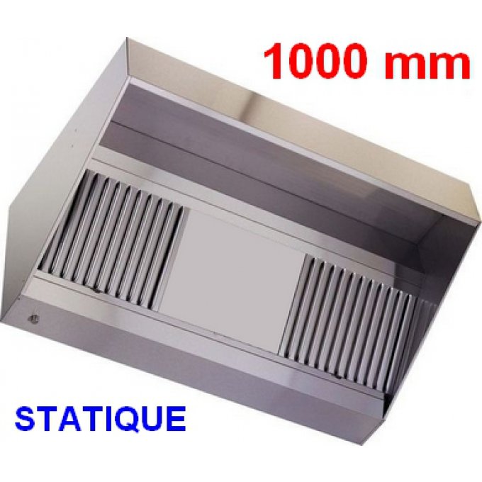 Hotte professionnelle statique longueur 1000 mm