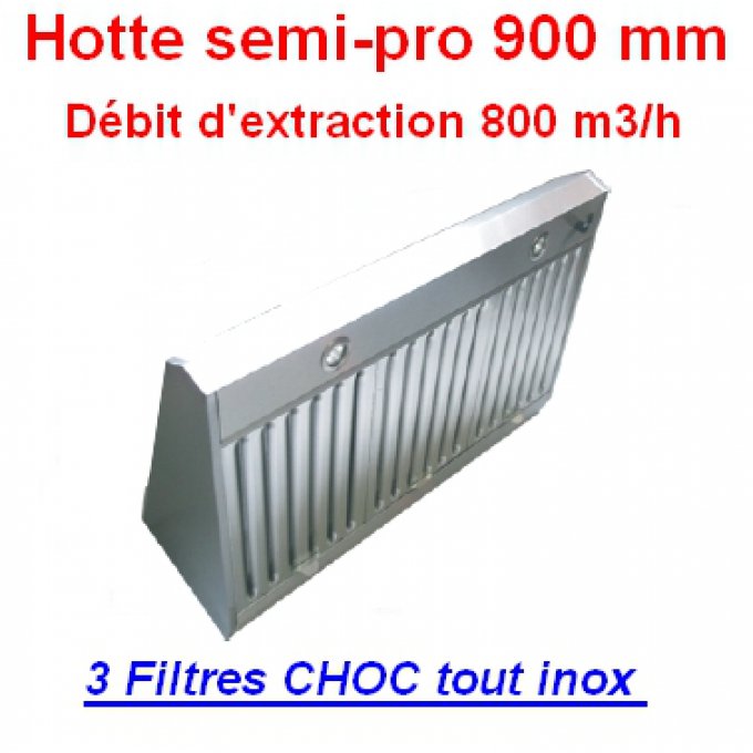 Hotte Aspirante Professionnelle - Profondeur 900 - Gastro M Pas Cher