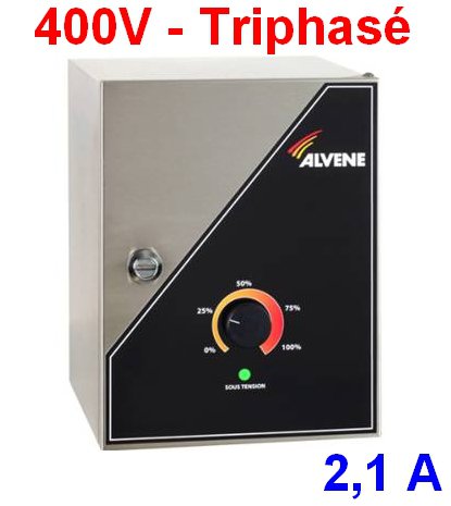 Variateur de fréquence IP 55 pour moteur de hotte, 400 V Triphasé / 2.1 A