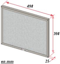 dimensions filtre chevrons